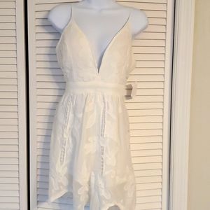 NWT white lace romper